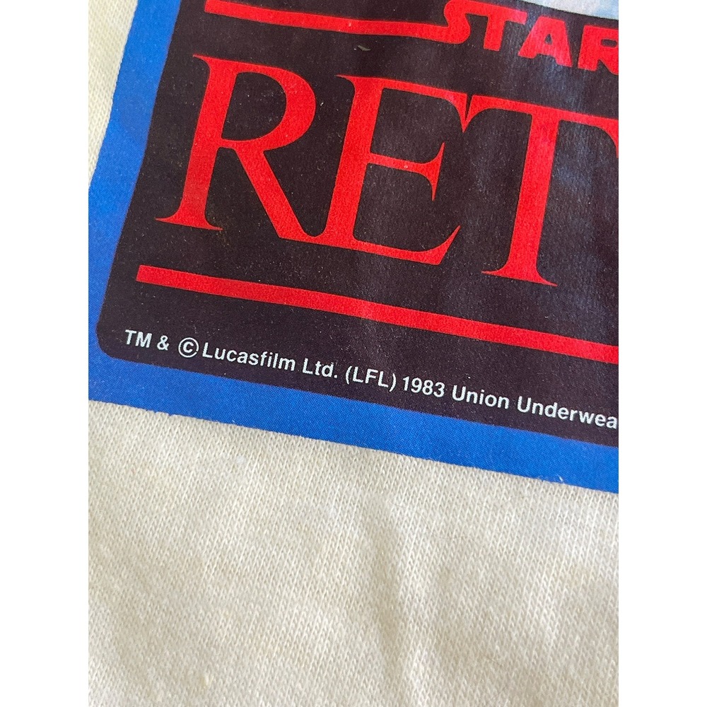 Vintage 1983 Star Wars Shrunken Tee Return of the Jedi Shirt Retro Kidcore - Picture 10 of 11